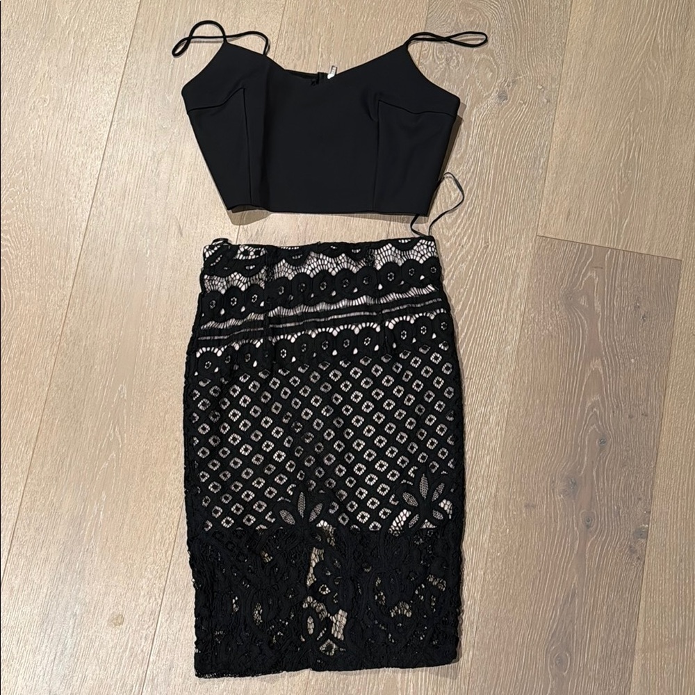 Elegant Black Lace Skirt